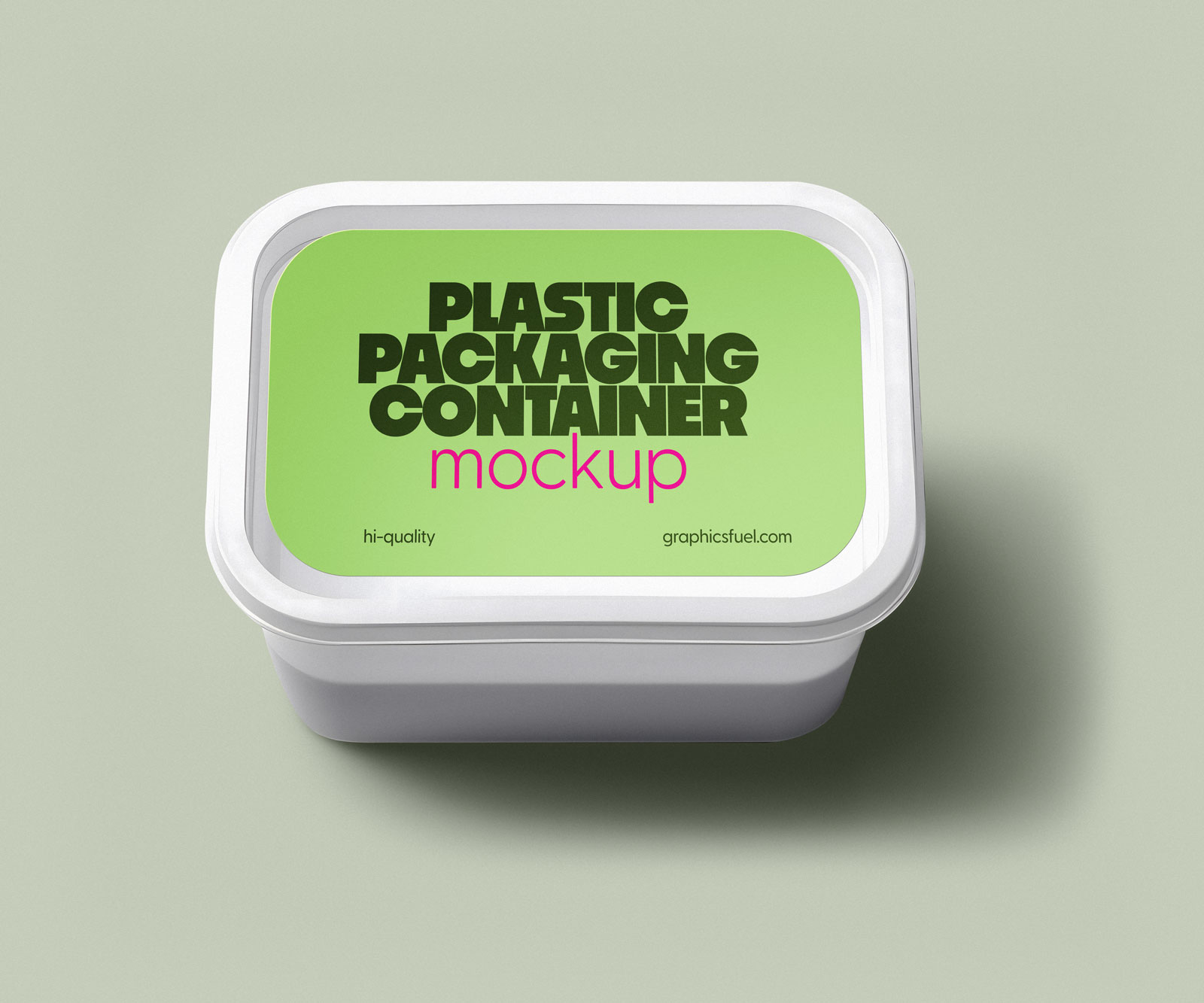 Plastic Packaging Container Mockup