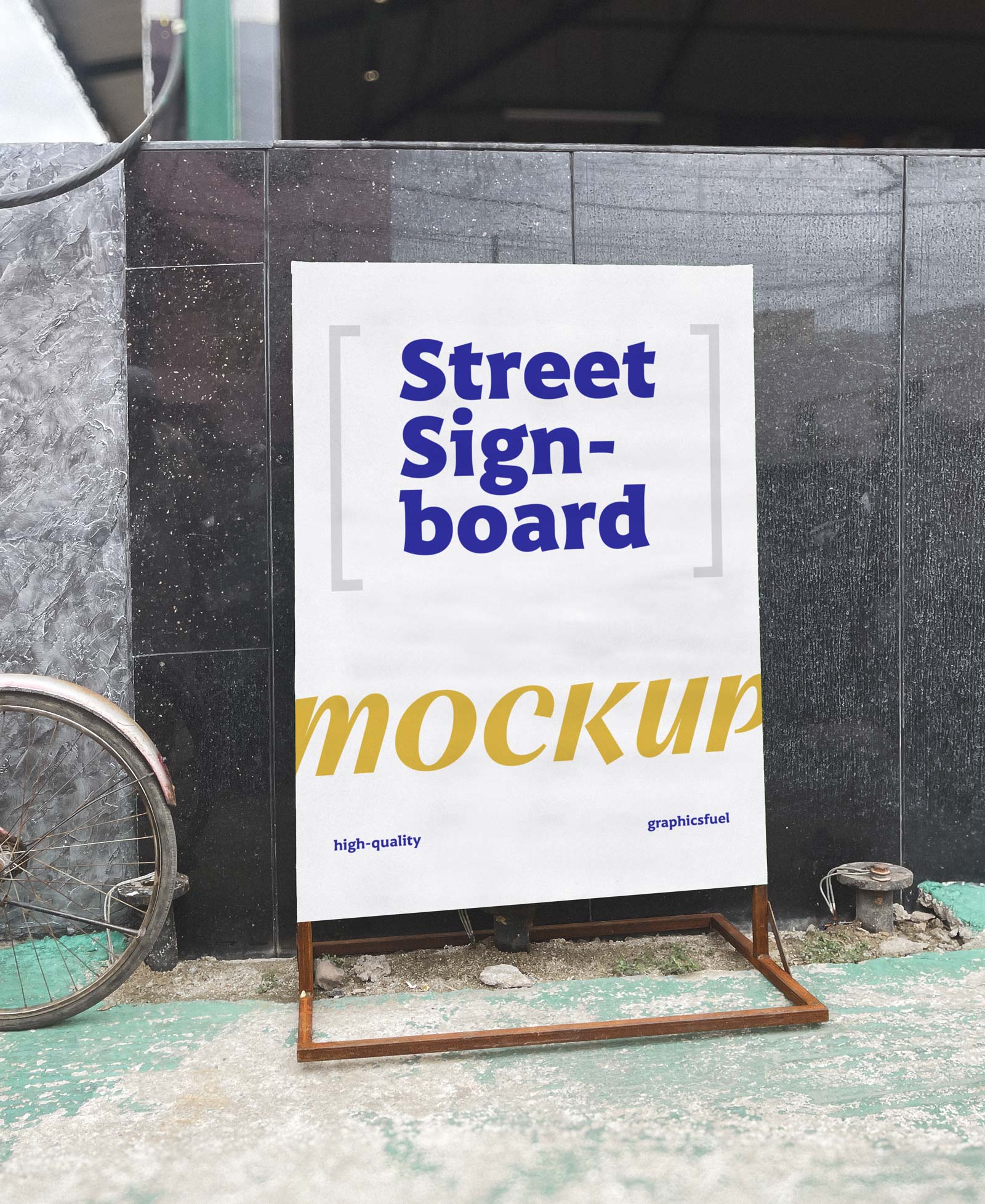 Urban Street Signboard Mockup