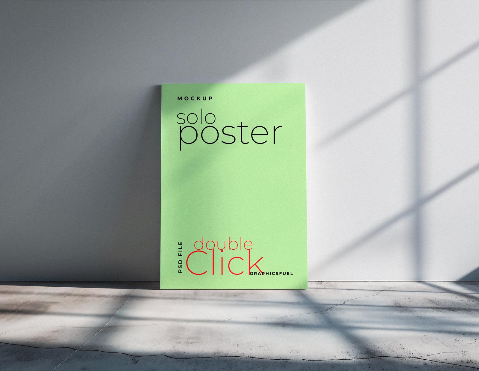 Paper Poster Mockup Leaning Against Wall PSD