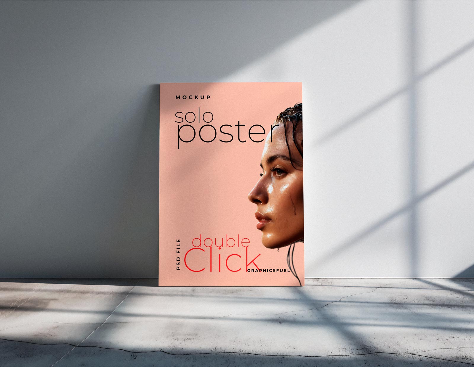 Paper Poster Mockup Leaning Against Wall