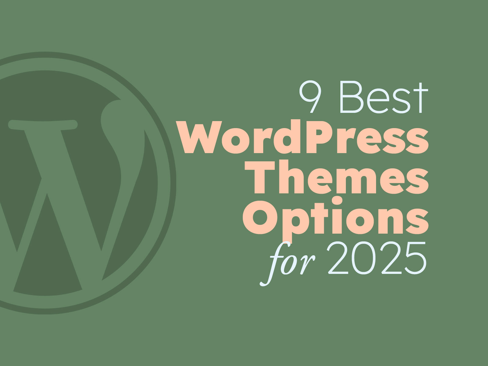 9 Best WordPress Themes Options for 2025