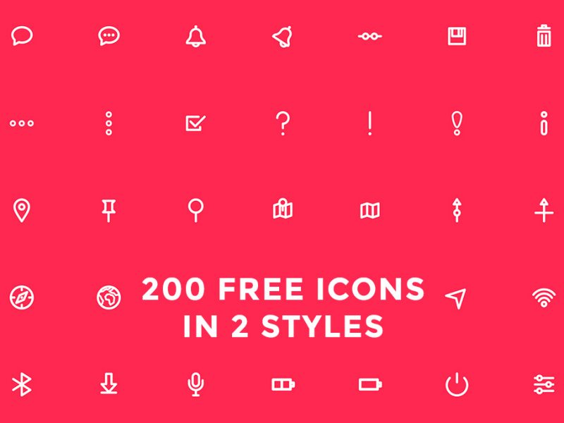 200 Free Vector Icons