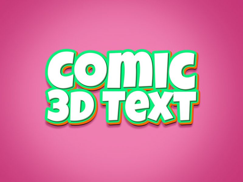 Comic Text Effect PSD