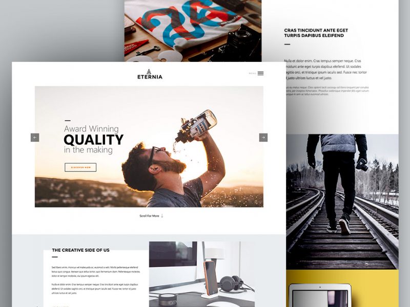 Free Website PSD Template