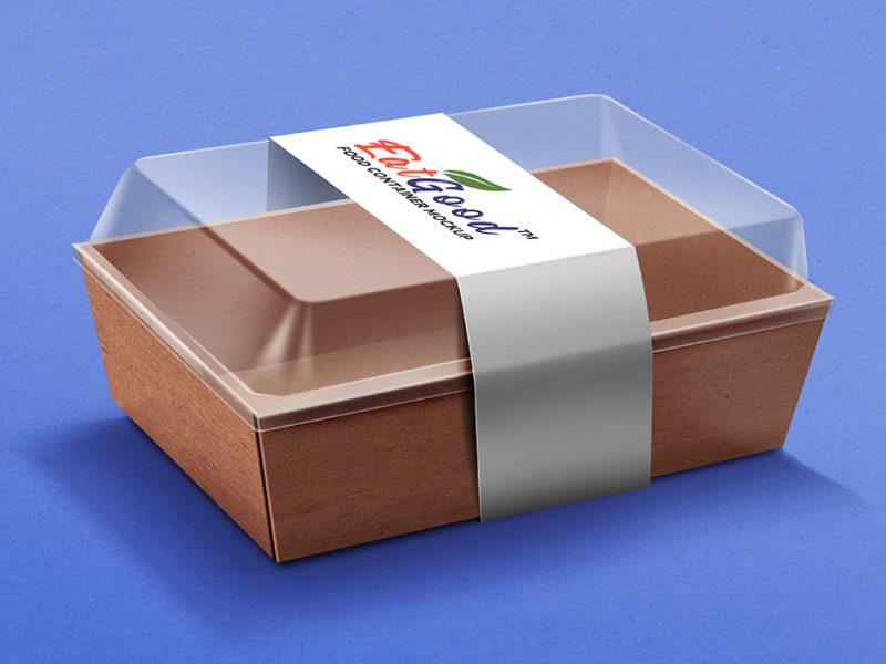 Food Container Paper Box Mockup