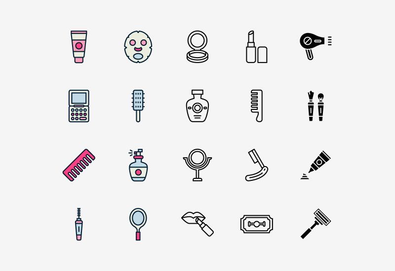 Beauty icons pack