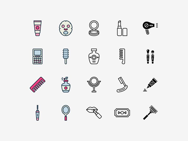 Beauty icons pack