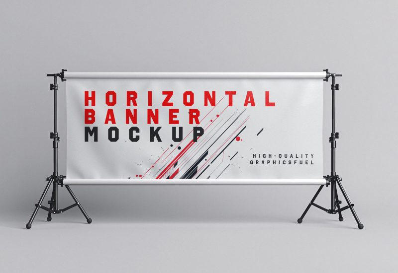 Horizontal Advertisement Banner Mockup