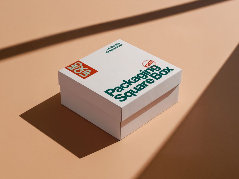 Packaging Square Box Mockup