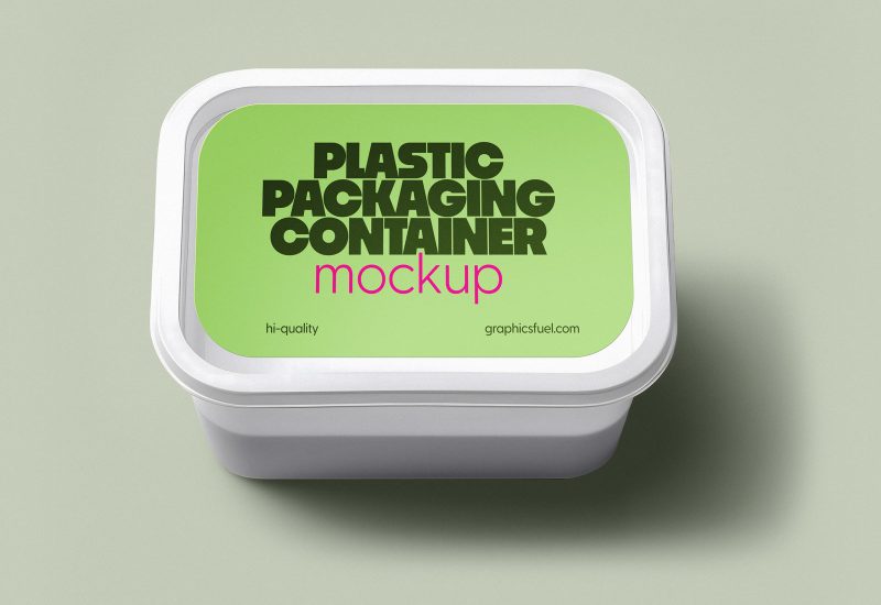 Plastic Packaging Container Mockup