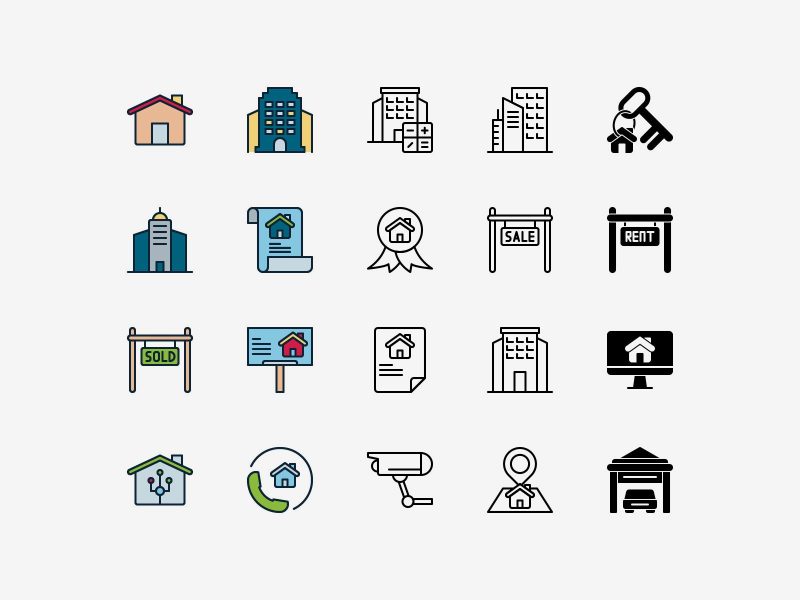 Real Estate and Property Icons