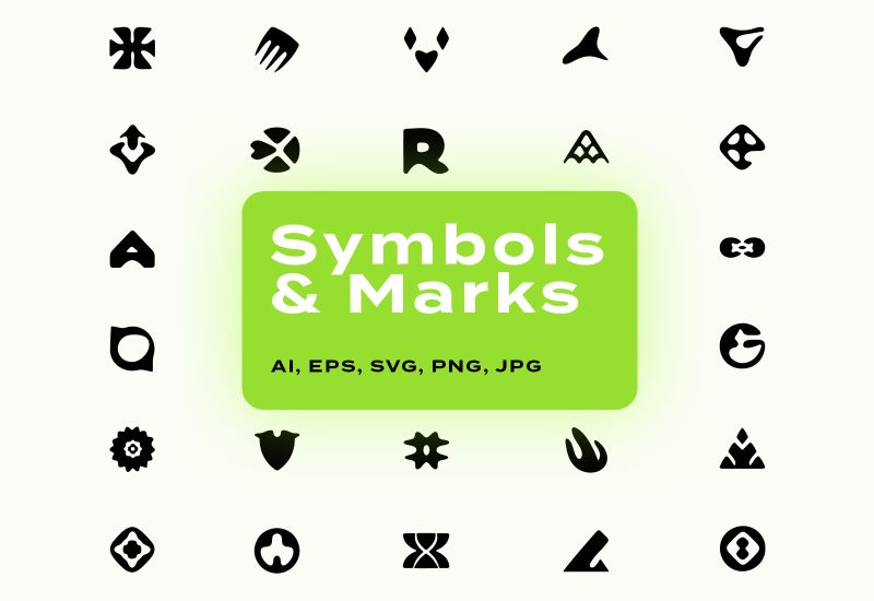 Vector Symbols And Mark Shapes Collection