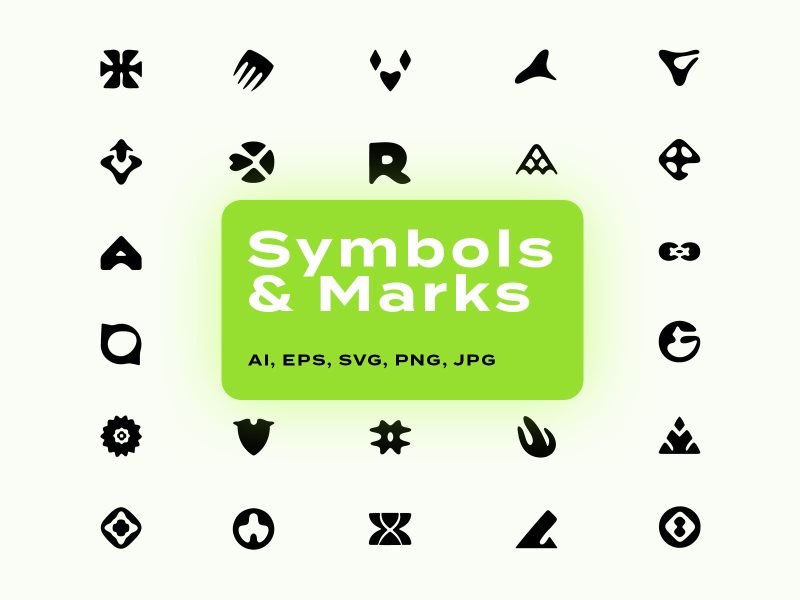 Vector Symbols And Mark Shapes Collection