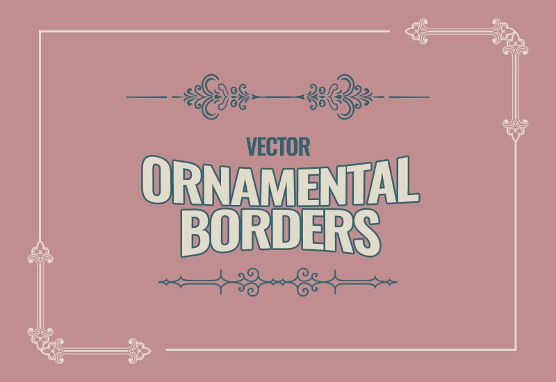 Vintage Ornamental Border Illustration Elements